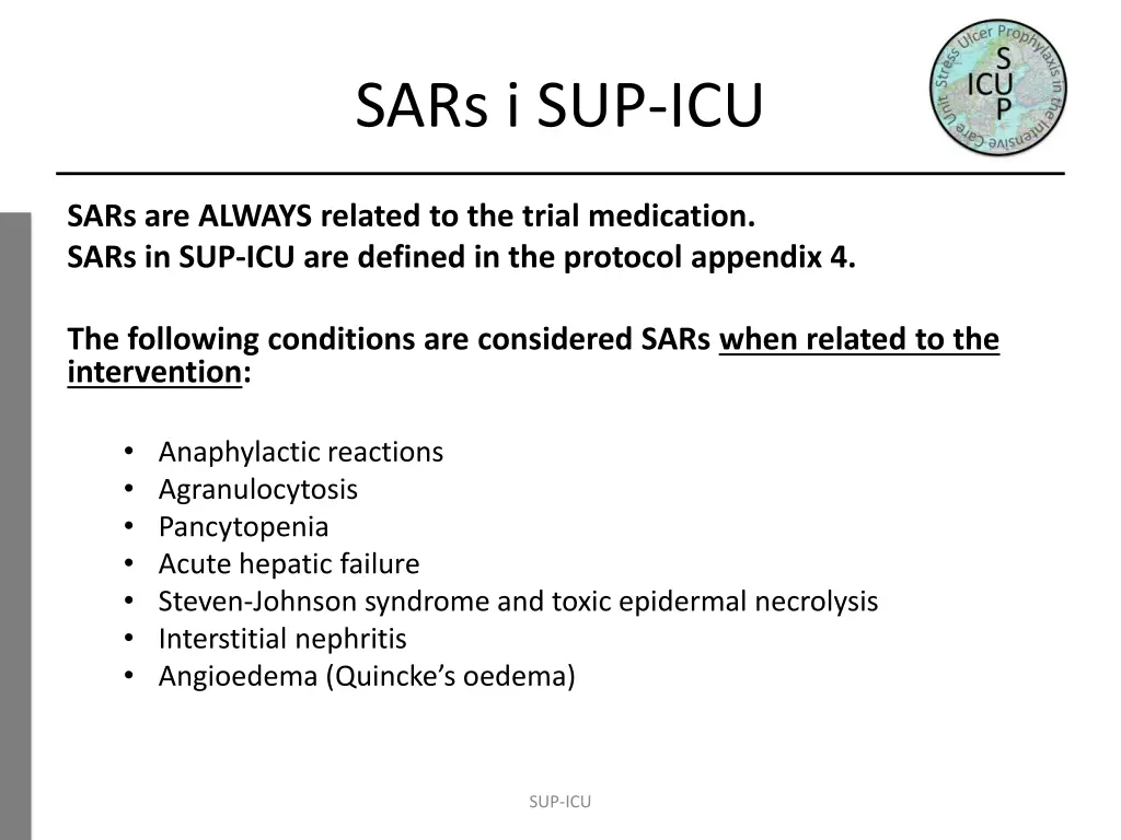 sars i sup icu