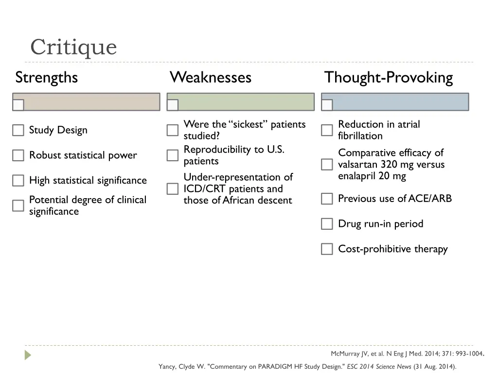 critique strengths