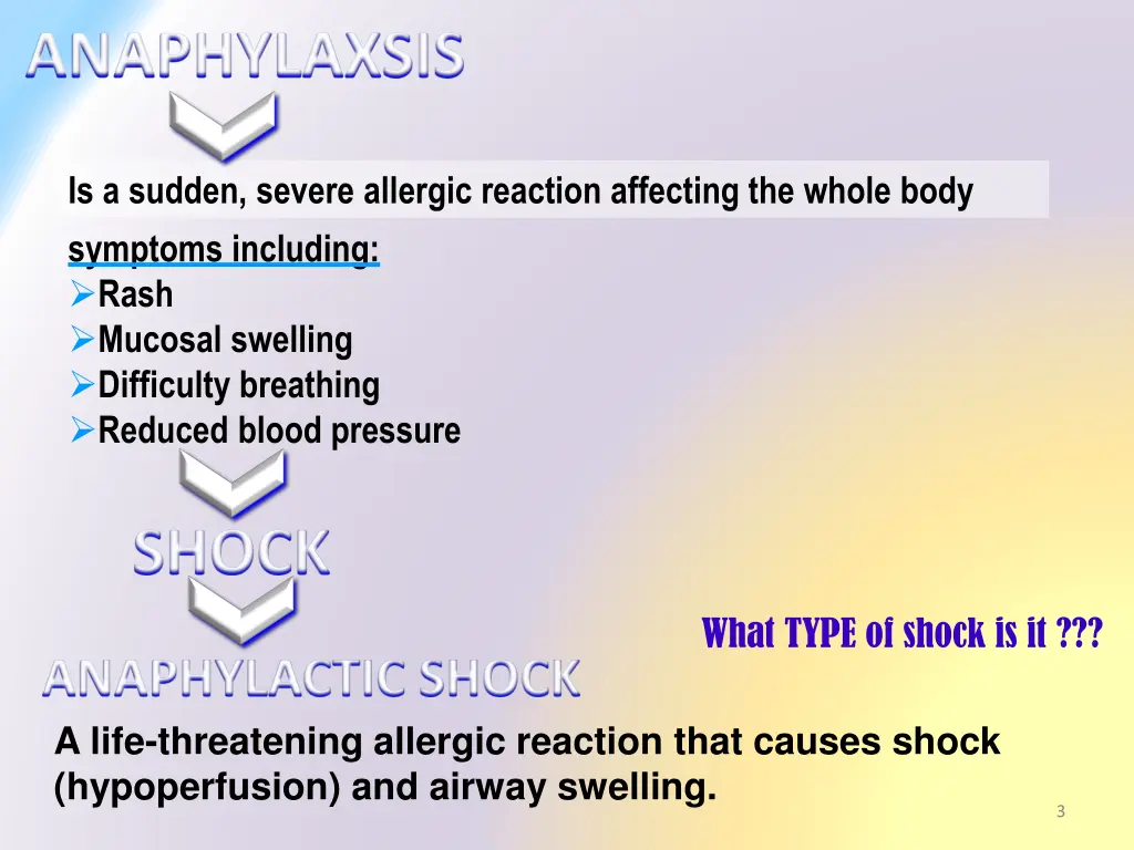 anaphylaxsis