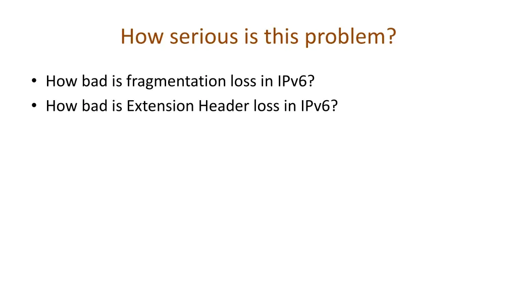 how serious is this problem
