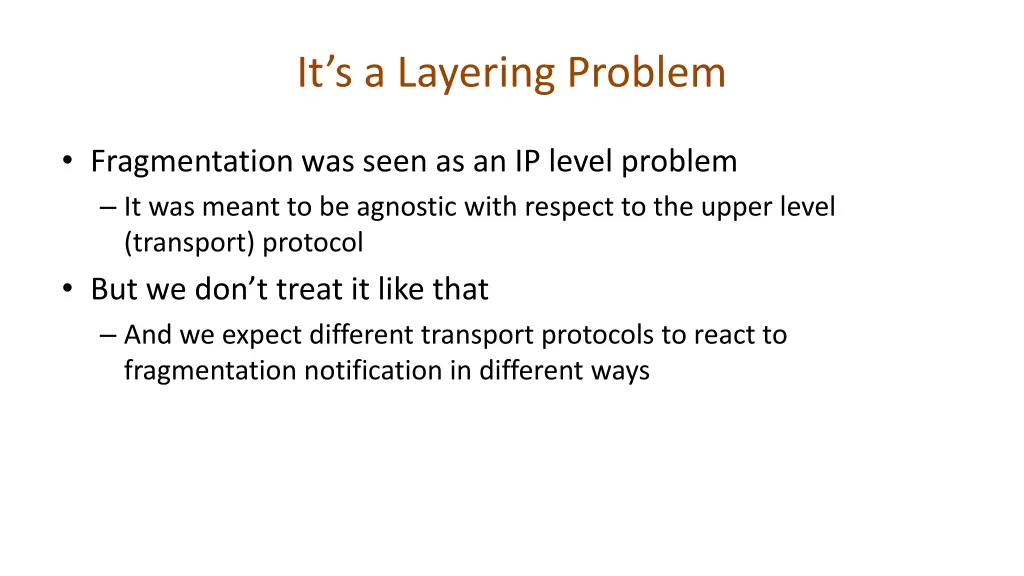it s a layering problem