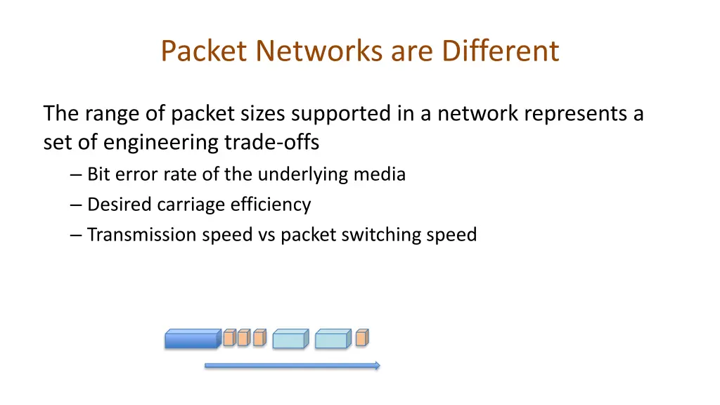 packet networks are different