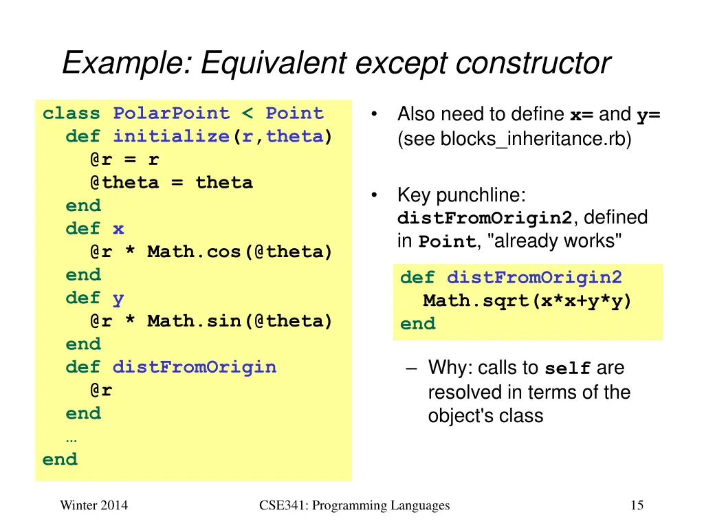example equivalent except constructor