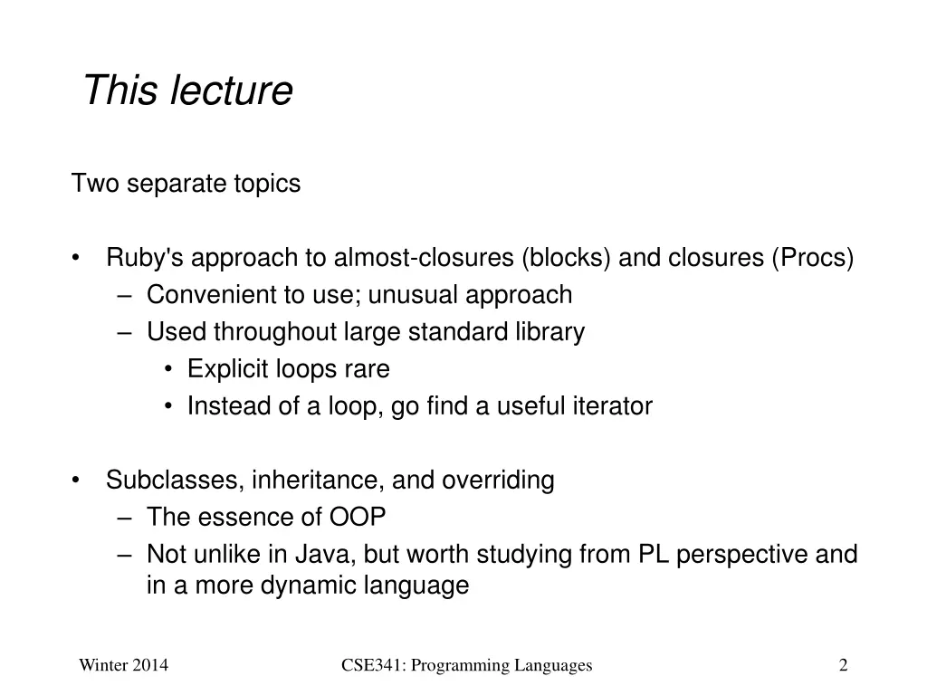 this lecture