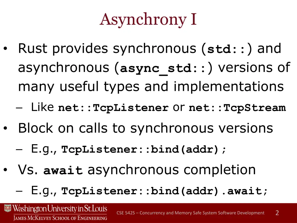 asynchrony i