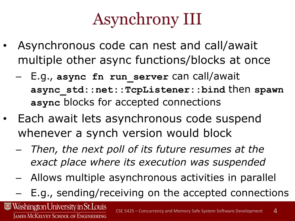 asynchrony iii