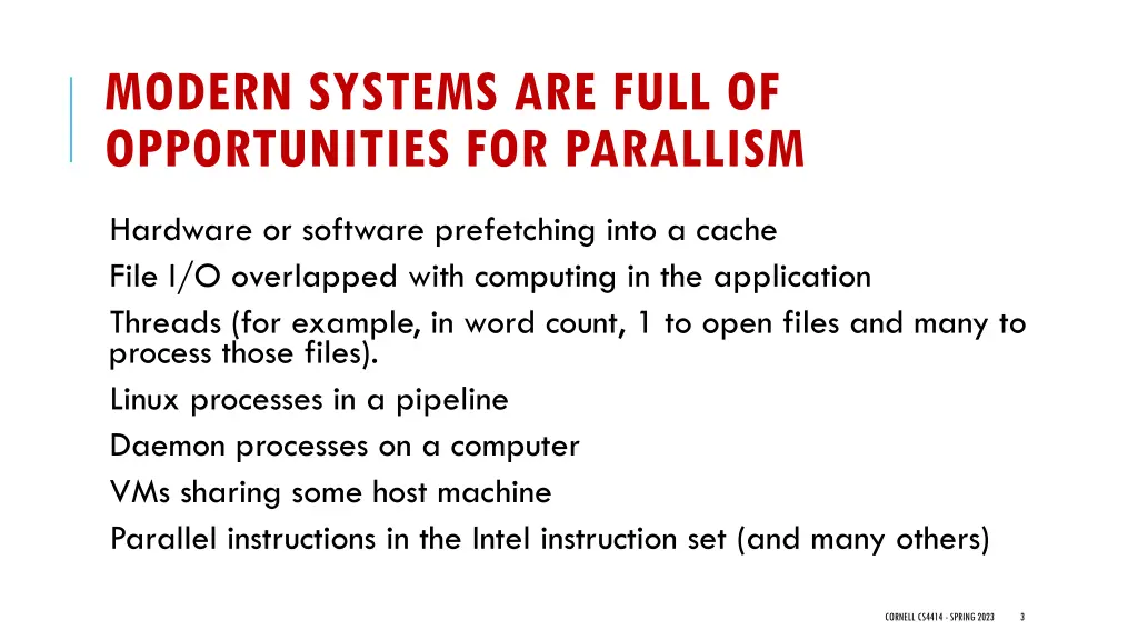modern systems are full of opportunities