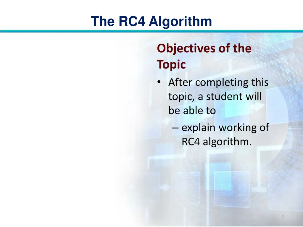 the rc4 algorithm 1