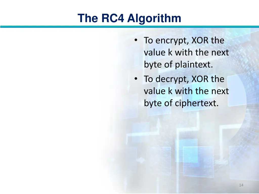 the rc4 algorithm 13