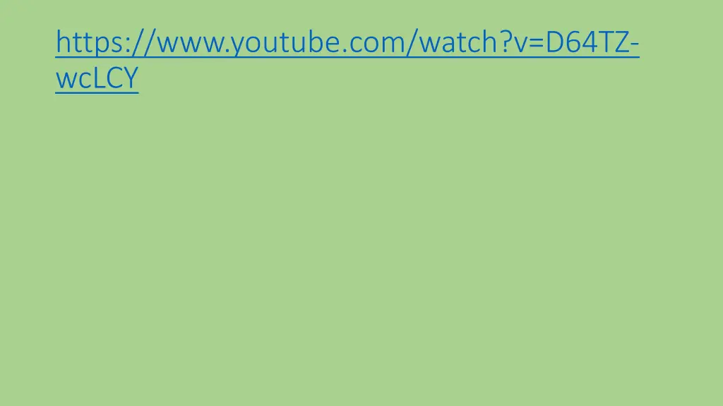 https www youtube com watch v d64tz wclcy
