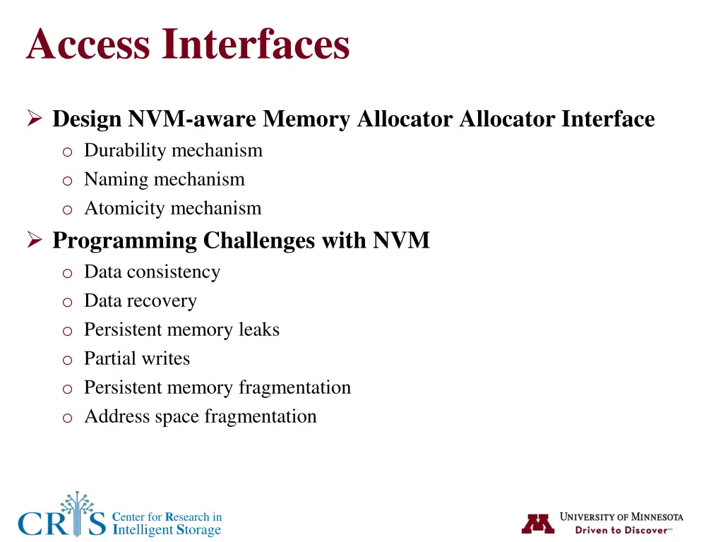 access interfaces 1