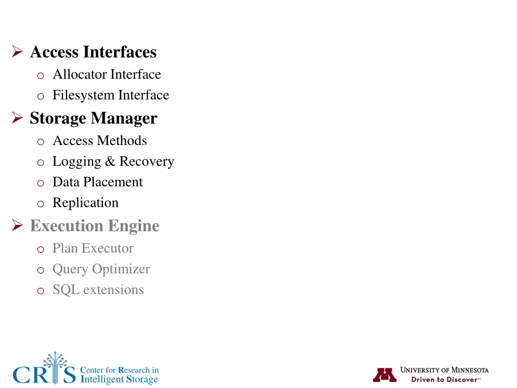 access interfaces o allocator interface 2