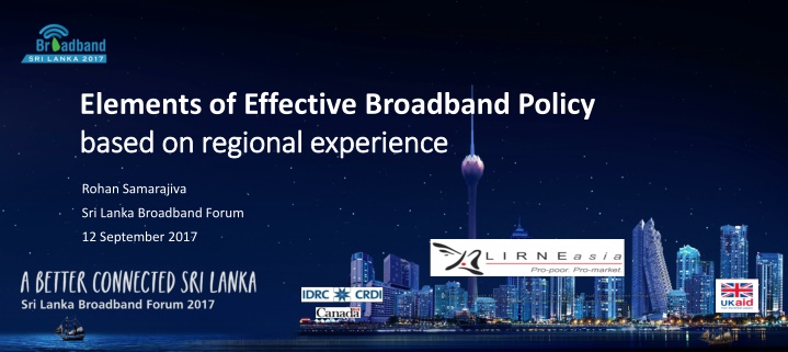 elements of effective broadband policy based