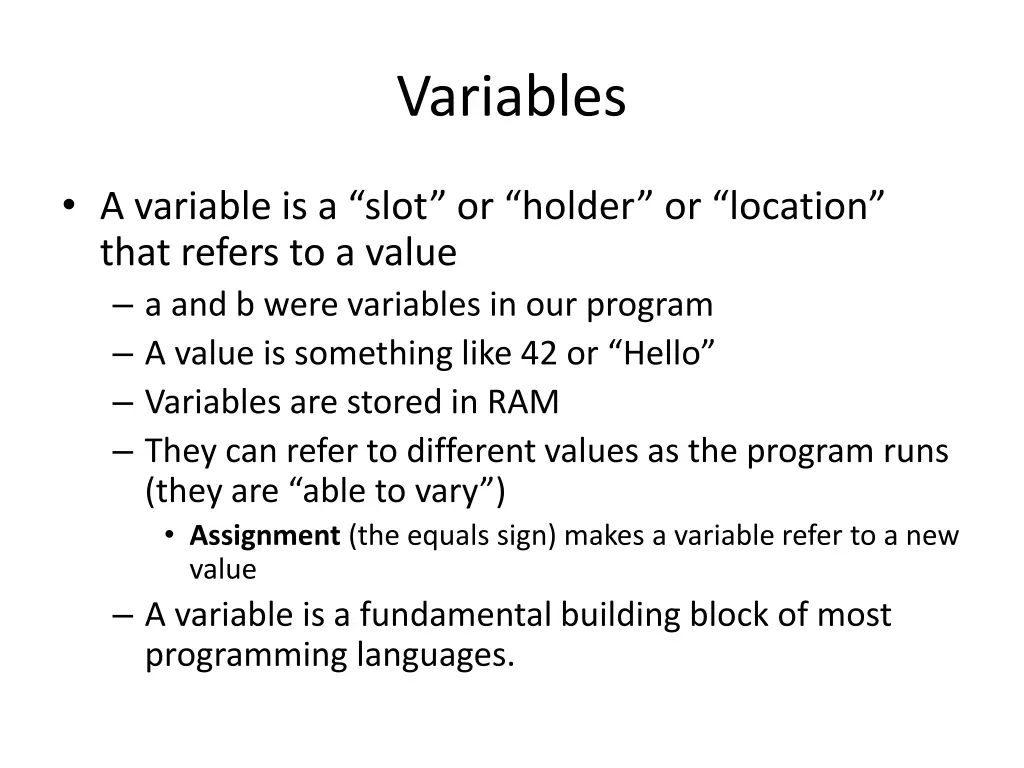 variables