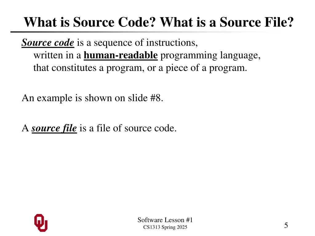 what is source code what is a source file
