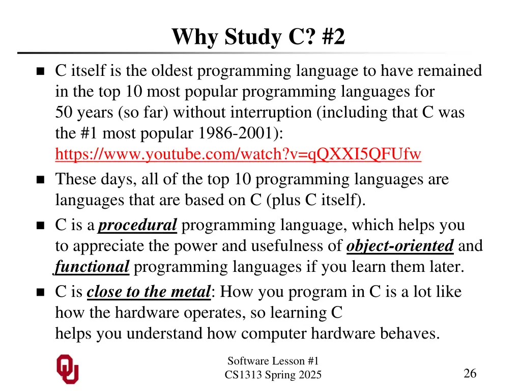 why study c 2