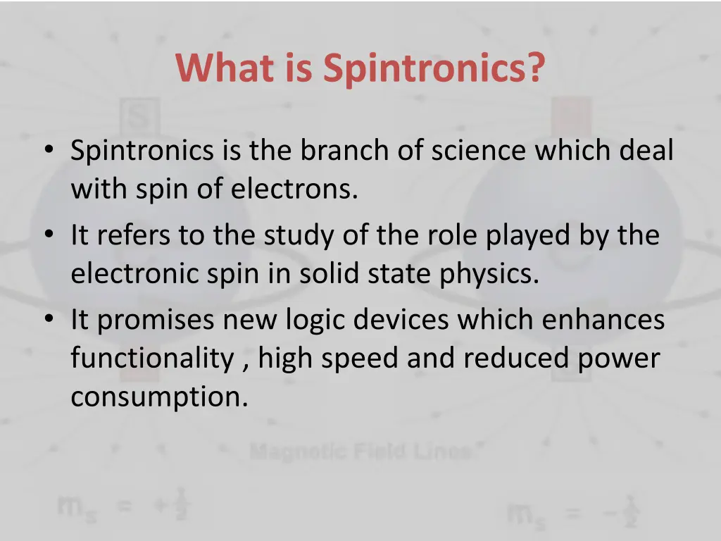 what is spintronics