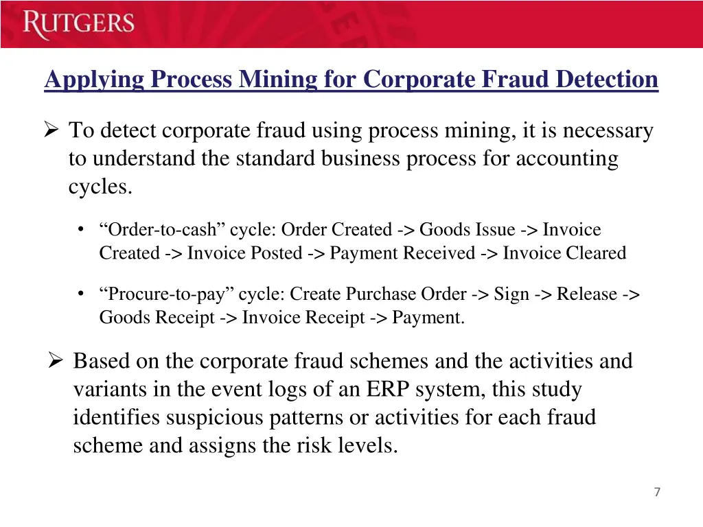 applying process mining for corporate fraud
