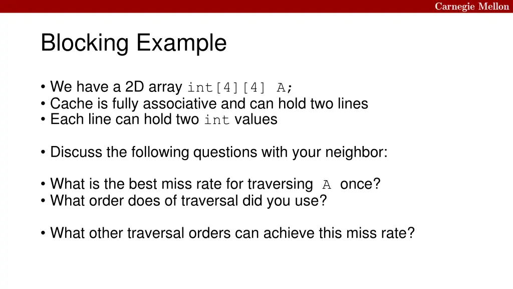 blocking example
