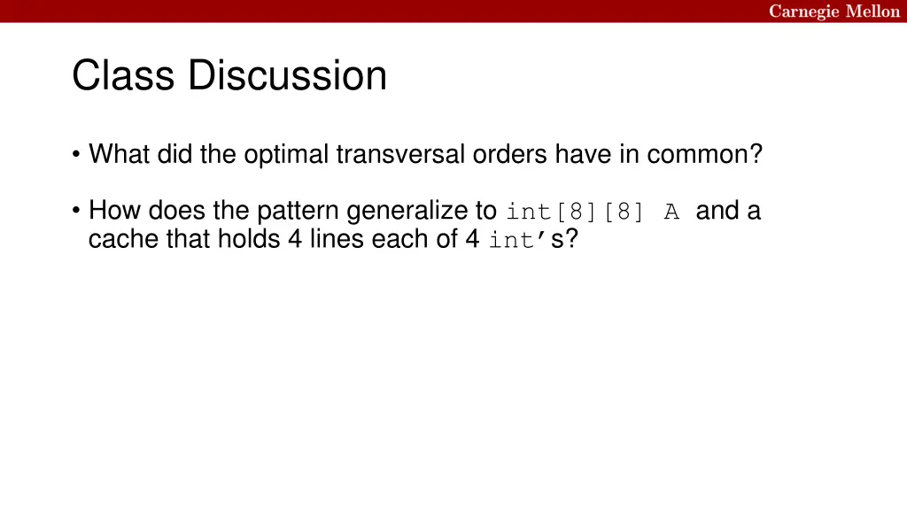 class discussion