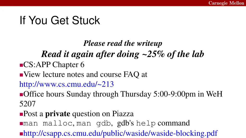 if you get stuck