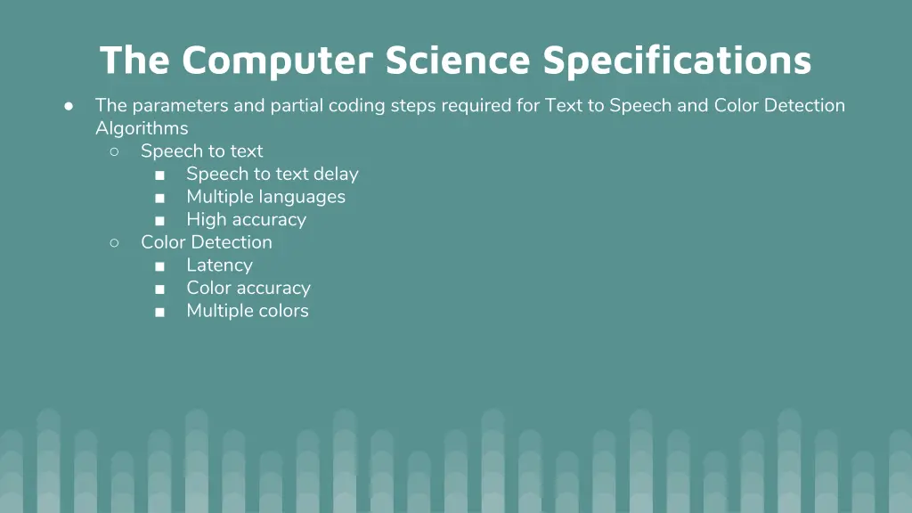 the computer science specifications