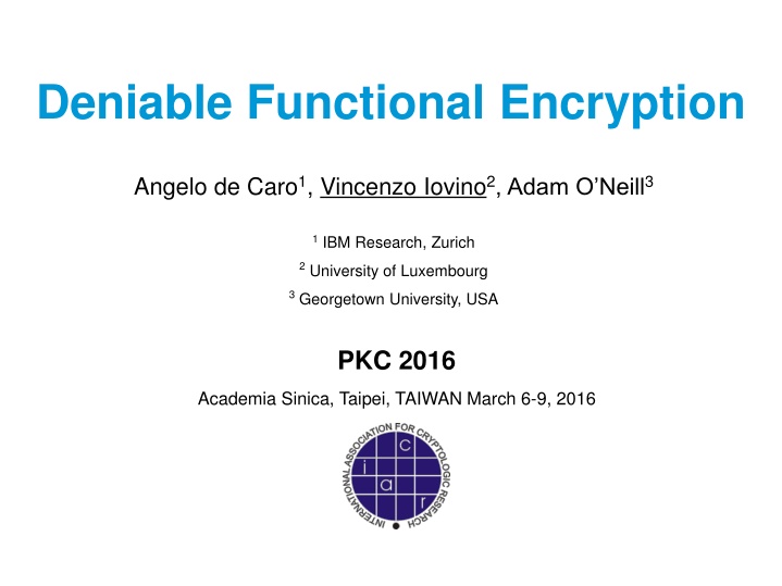 deniable functional encryption