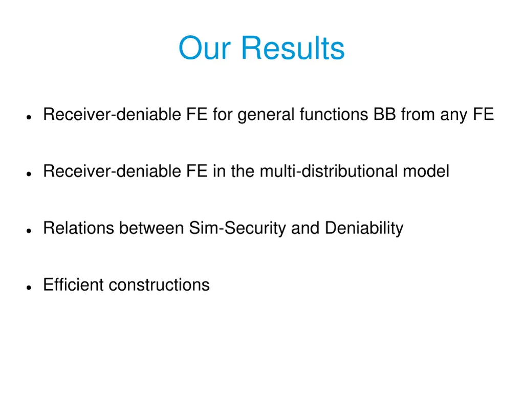 our results