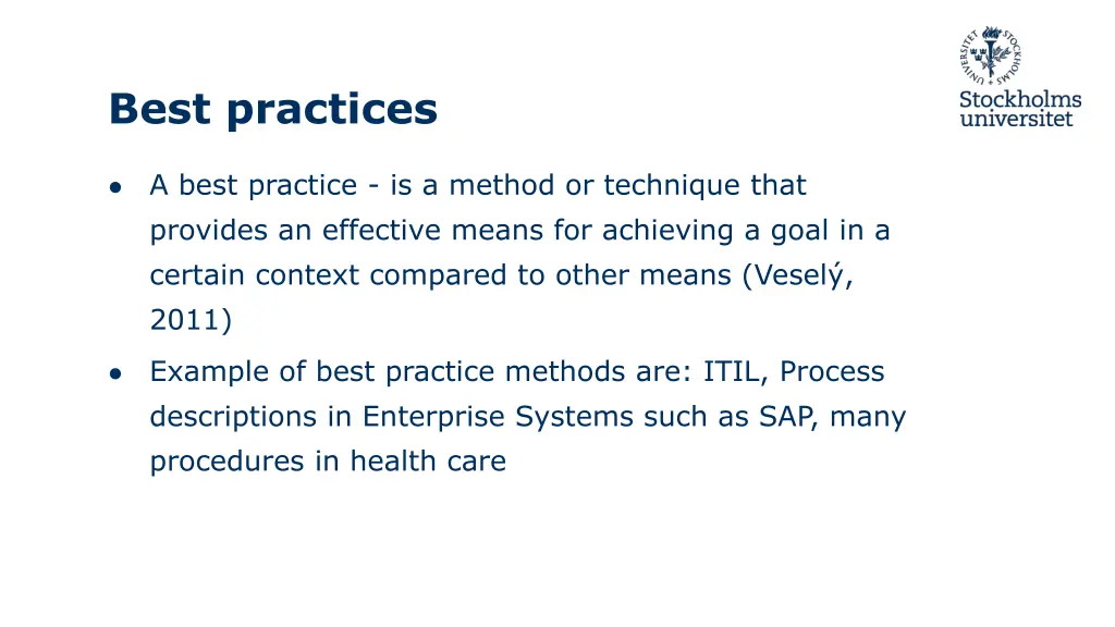best practices