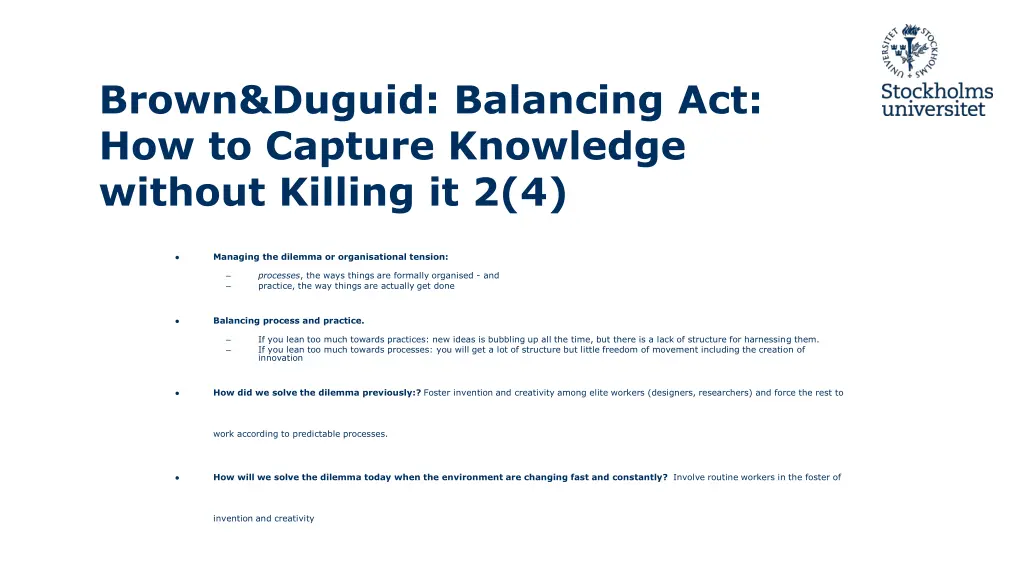 brown duguid balancing act how to capture 1