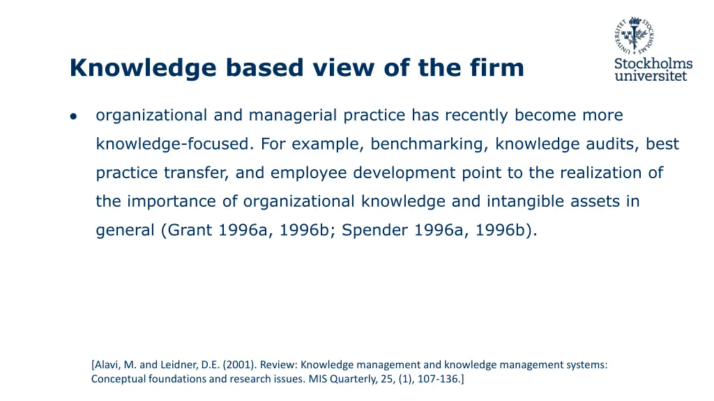 knowledge based view of the firm 4