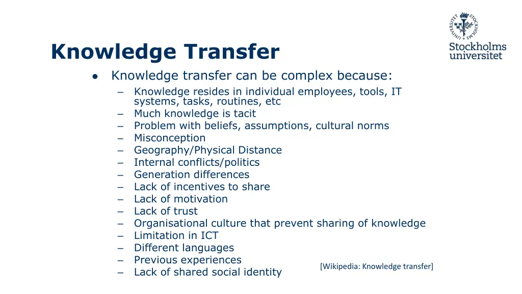 knowledge transfer knowledge transfer