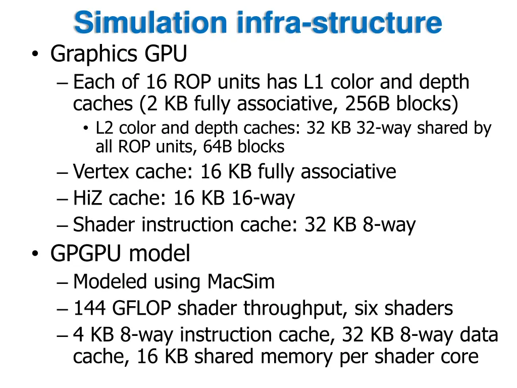 simulation infra structure graphics gpu each