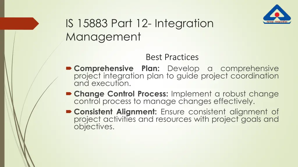 is 15883 part 12 integration management 2