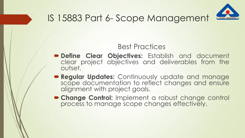 is 15883 part 6 scope management 2