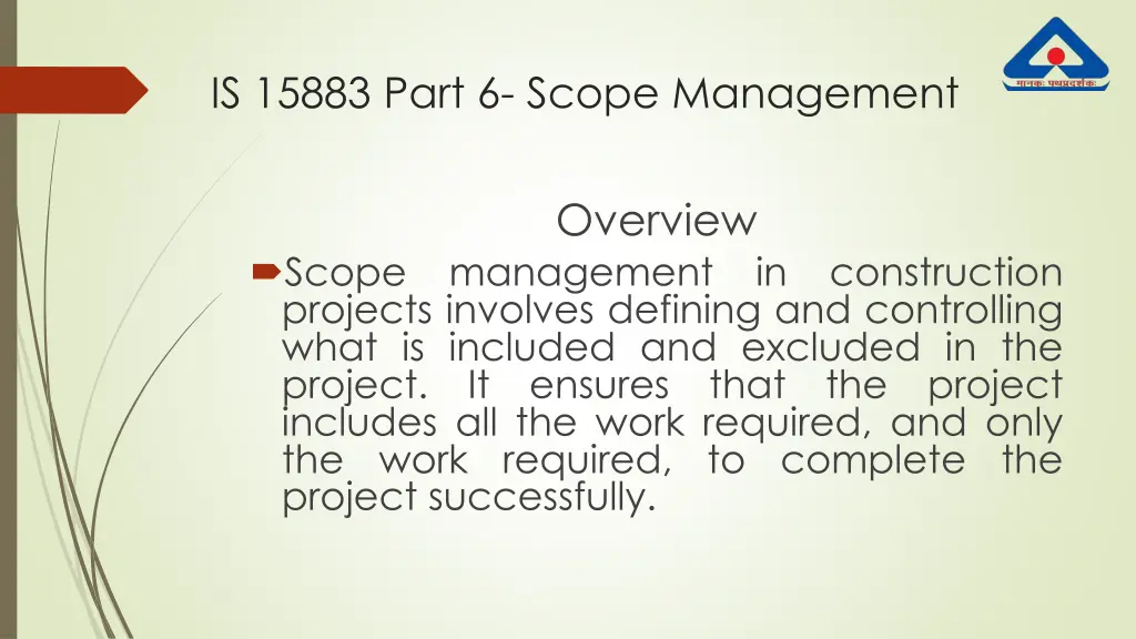 is 15883 part 6 scope management