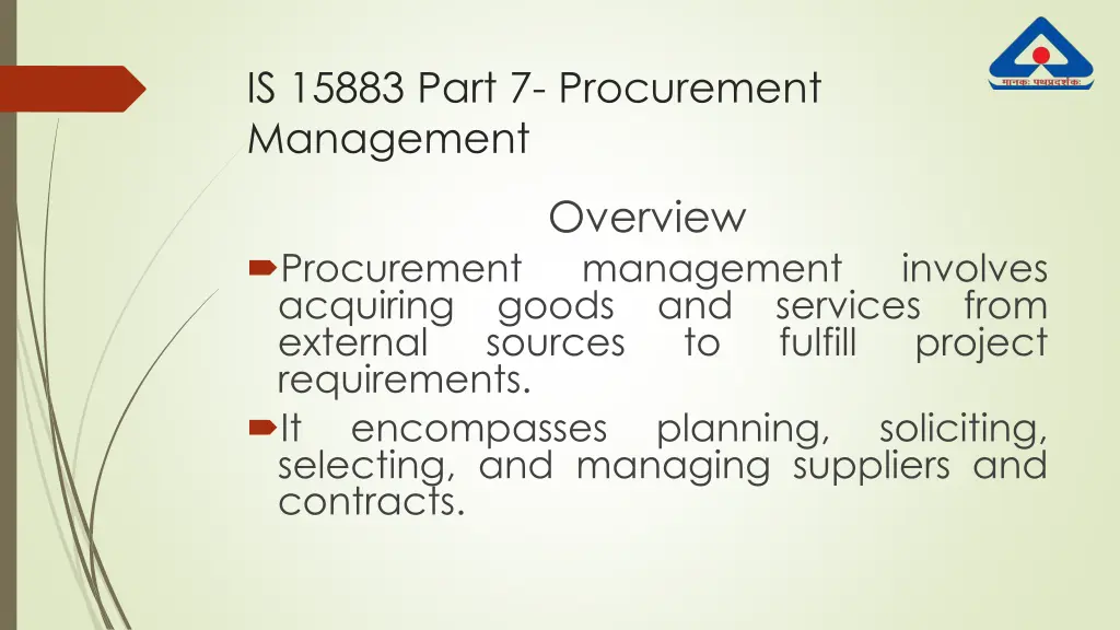 is 15883 part 7 procurement management
