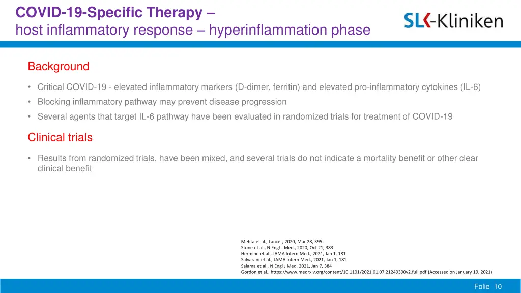 covid 19 specific therapy host inflammatory 2