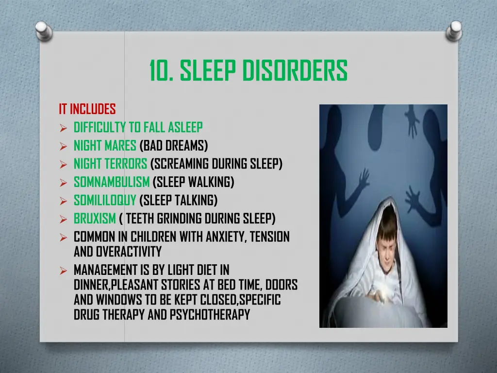 10 sleep disorders