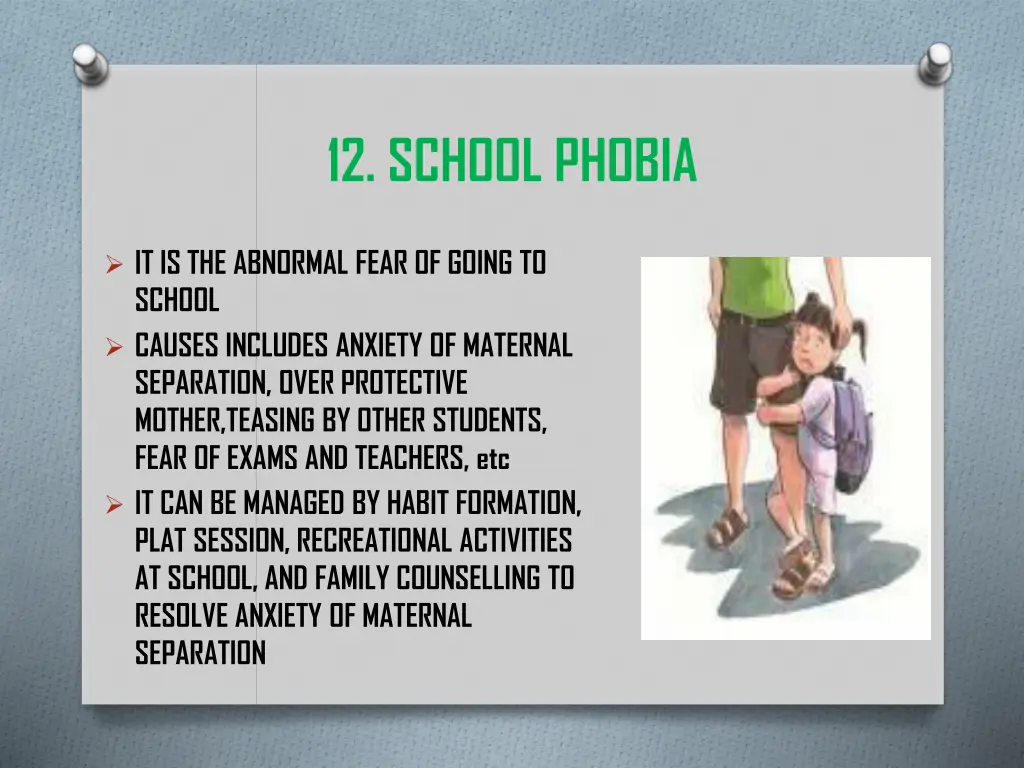 12 school phobia