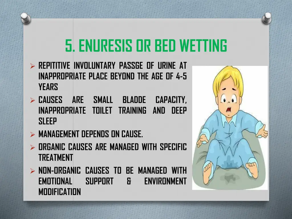 5 enuresis or bed wetting