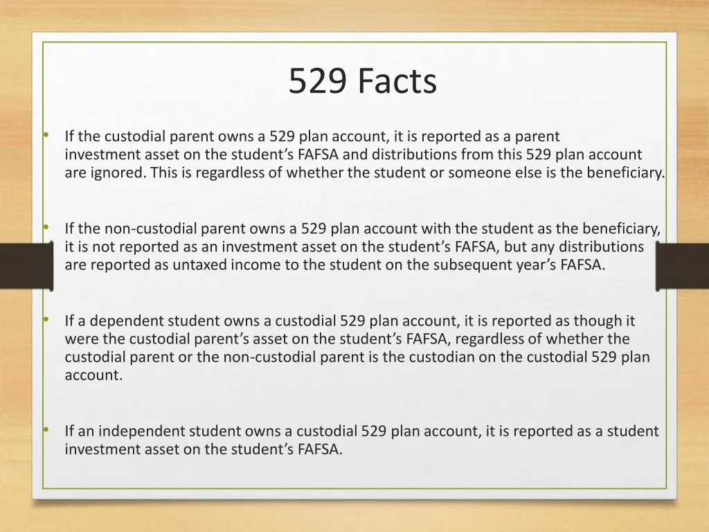 529 facts