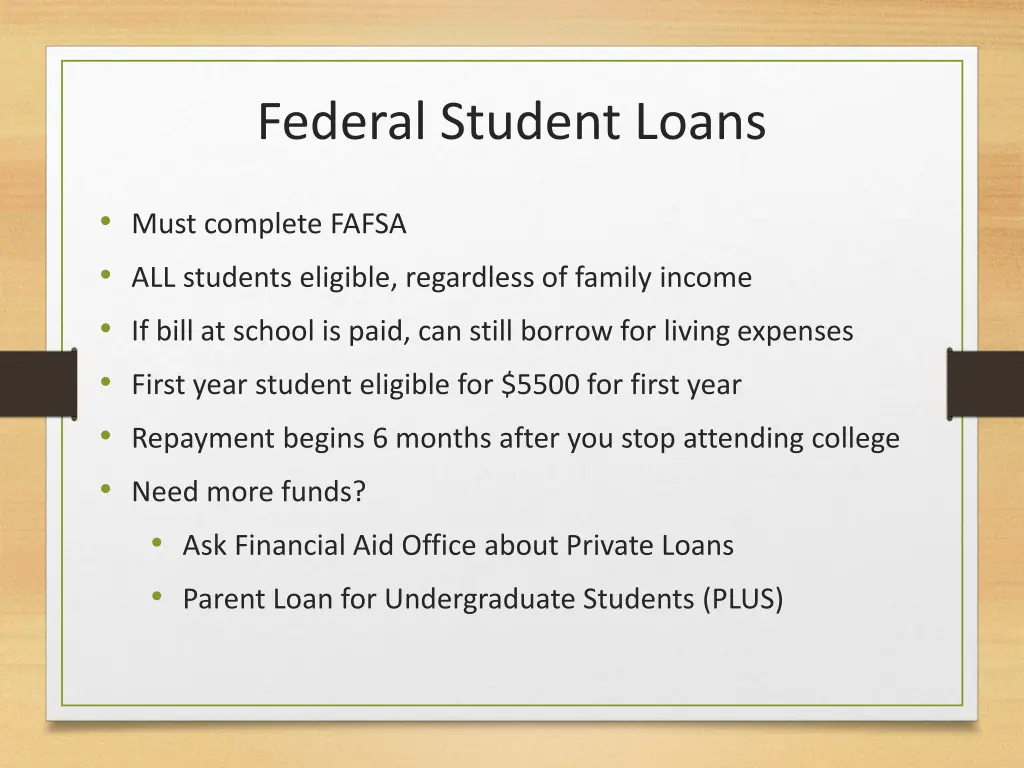 federal student loans