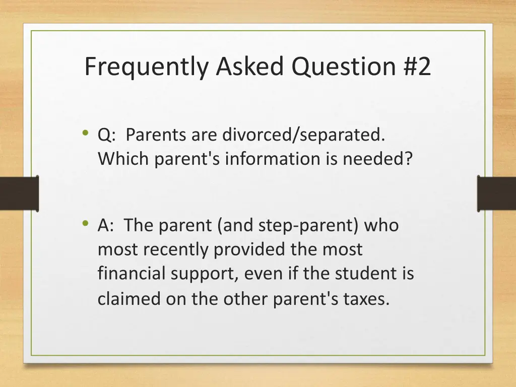 frequently asked question 2