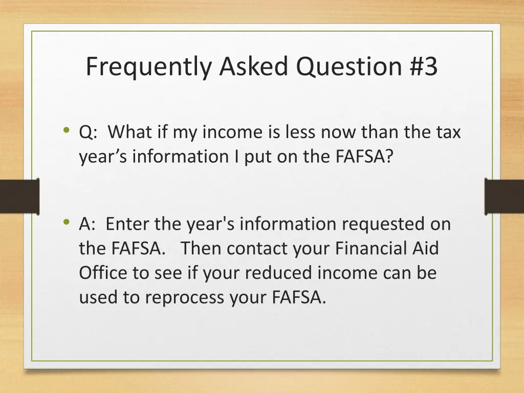 frequently asked question 3