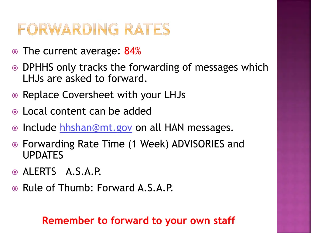 forwarding rates 1