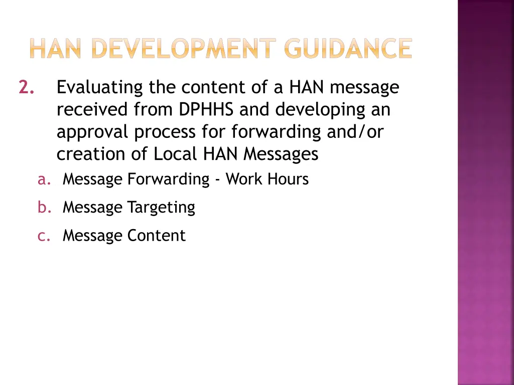 han development guidance 2