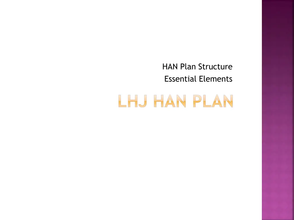 han plan structure essential elements