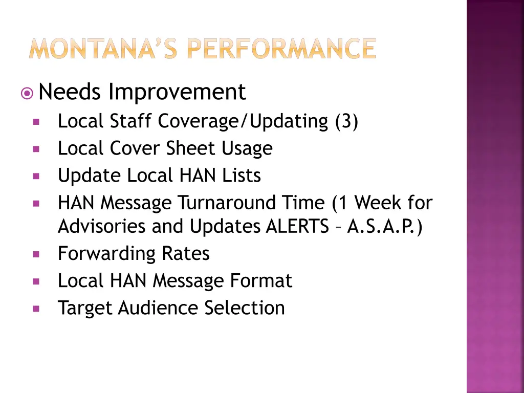 montana s performance 1
