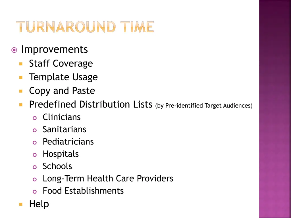 turnaround time